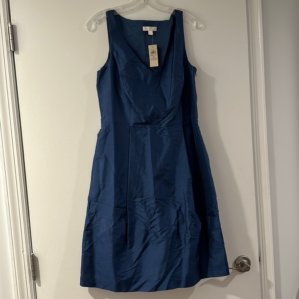 NWT Ann Taylor Blue Silk Dress